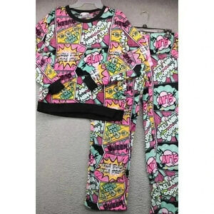 Elm & Alfie Women's Flannel Pajama Set-Large-100% Polyester-Rare